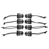BUILTRIGHT | ELASTIC TECH PANEL CLIPS 8 PC KIT | BLACK