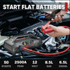 Lokithor JA302 4in1 Jump Starter with Air Compressor - 2500 Amp Jump Starter, 150 PSI Air Inflator, 76Wh Power Bank QC3.0 18W, 300 Lumen Led Flashlight for Up to 8.5L Gas and 6.5L Diesel Engines