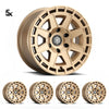 JK/JL/JT (17×8.50) 5 x COMPASS SATIN BRASS 5×5 -6 OFFSET