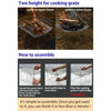 Campingmoon SOLO-303 Mesh Fire Pit with Cooking Grate