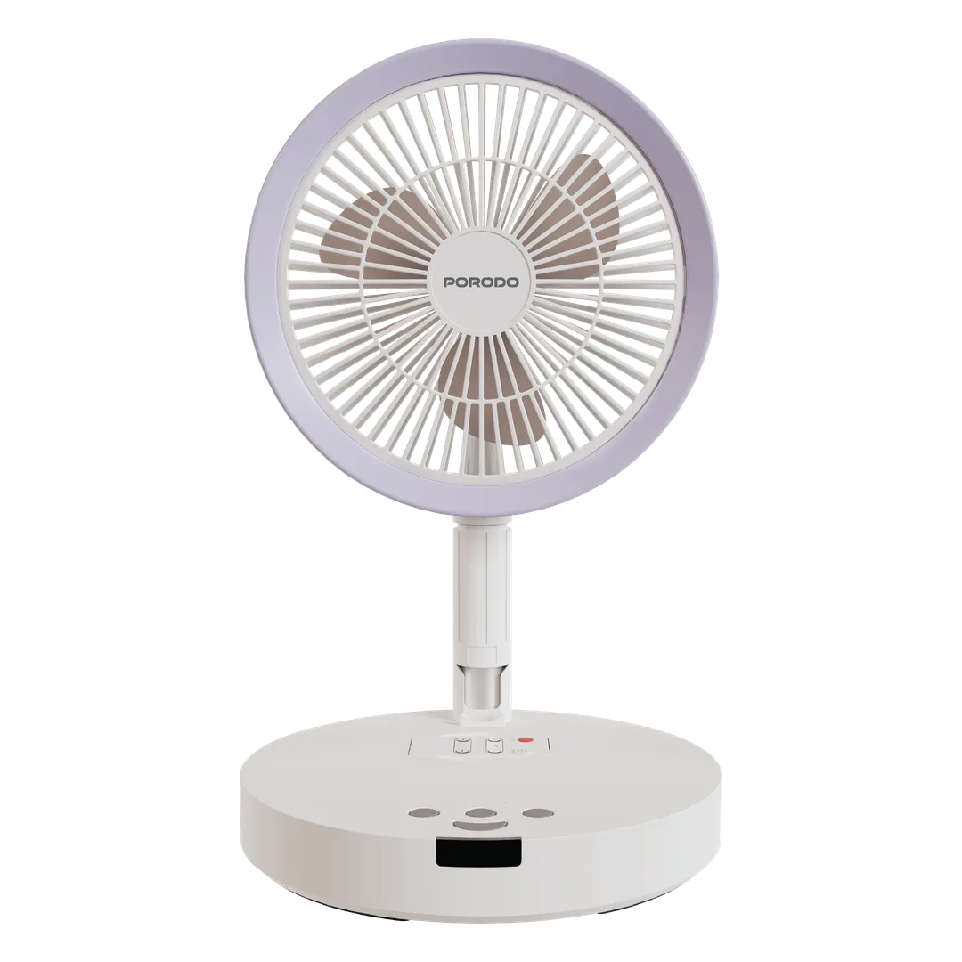 Porodo Lifestyle Chillo Porto Foldable Cooling Fan with Remote Control - White