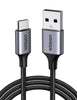 Ugreen USB-A 2.0 to USB-C Cable Nickel Plating Aluminum Braid 1m (Black)US288