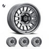 (17×8.5) 4x ANZA GUN METAL 6×5.5 (0 OFFSET)