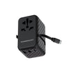 Powerology GaN 20W PD Universal Adapter Retractable Type-C Cable
