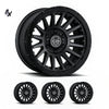 (17×8.5) 4x RECON PRO SATIN BLACK 6×5.5 (0 OFFSET)