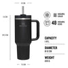 Stanley Quencher H2.0 Flowstate Tumbler 1.2L Black