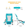 KingCamp - Portable High Sling Chair - Cyan